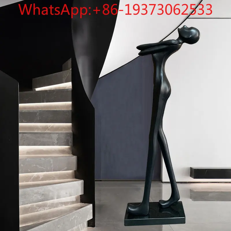 Window Floor-to-ceiling Decoration Corridor Abstract Sculpture Figure Decoration Art Living Room Large Ornament