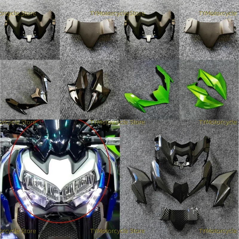 

Custom color Motorcycle Front Upper Nose Headlight Fairing Kit Cowls Cover Set Fit For KAWASAKI Z 900 ZR900 Z900 2020-2024