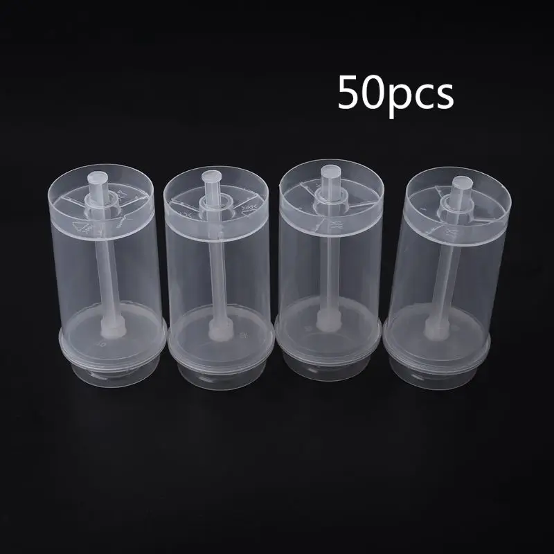 Set of 50 Cake for Pop Round Plastic Jelly Ice Cream Push-up Containers