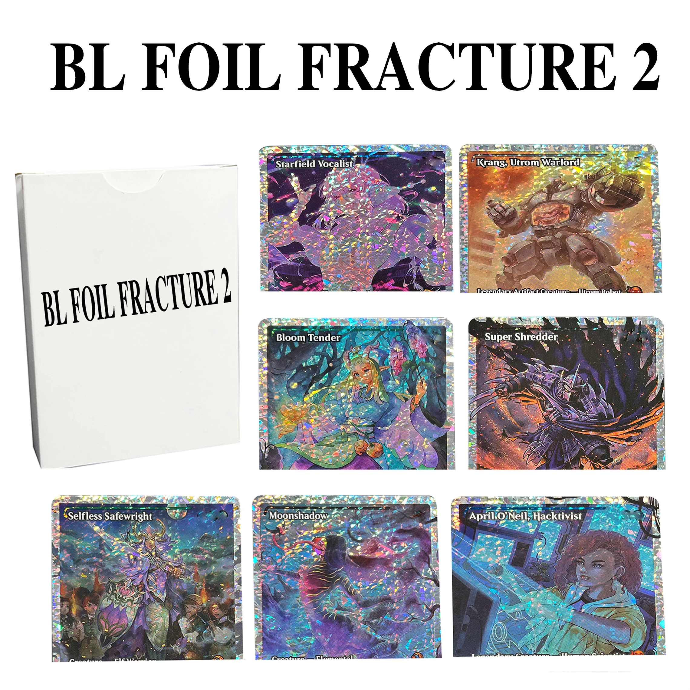 FOIL Icetill ExplorerJP Bloom Tender-EN Krang, Utrom Warlord Super Shredder BL FOIL FRACTURE 2 Set de Cartas TCG Juego de Mesa