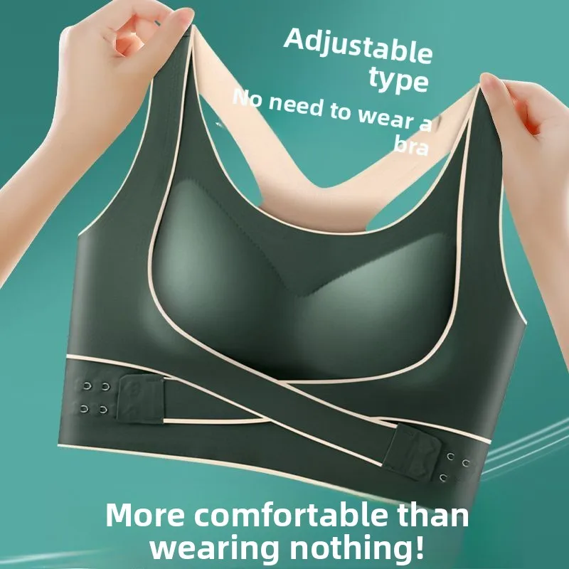 2026 Women Seamless Summer Thin Sports Bra Push Up Wireless Anti-Sagging Side Support Beauty Back Vest Lingerie