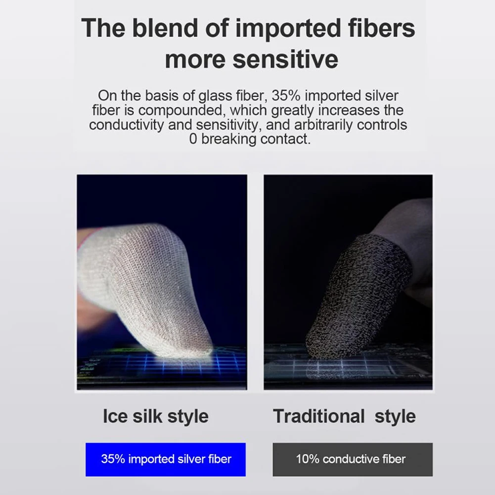 1 زوج ل PUBG الألعاب فنجر كم مضيئة أطراف الأصابع غطاء مكافحة زلة تنفس فنجر مهود الإبهام قفازات ل لعبة المحمول