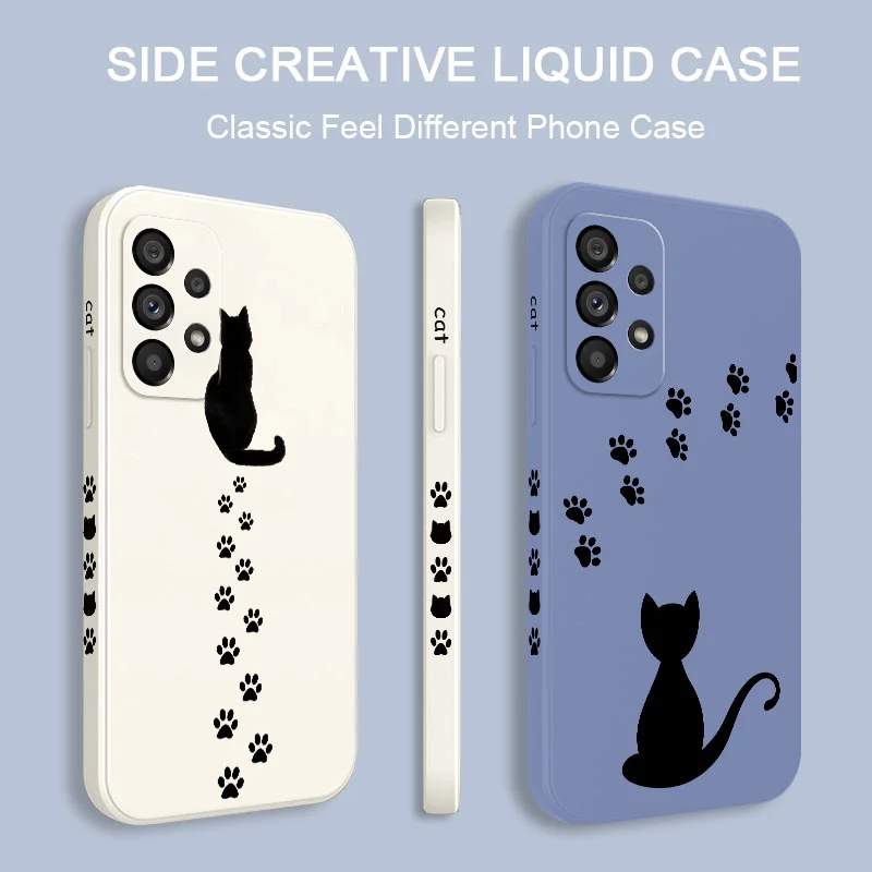 

Cat Footprints Case For Samsung A54 A34 A24 A14 A73 A53 A33 A23 A13 A03 A03S A72 A52 A52S A32 A12 A15 A25 A35 A55 A22 A21S 4G 5G