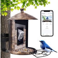 Outdoor Garden Smart Bird Feeder with Camera AI Identify Bird Species 4MP HD Auto Capture Bird Watching Cam Nest