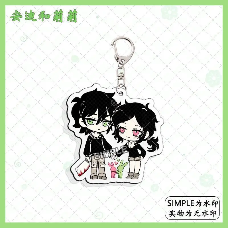 نعش آندي و ليلي الكرتون قلادة سلاسل المفاتيح أنيمي قلادة كيرينغ مجوهرات الديكور حقيبة الظهر الملحقات