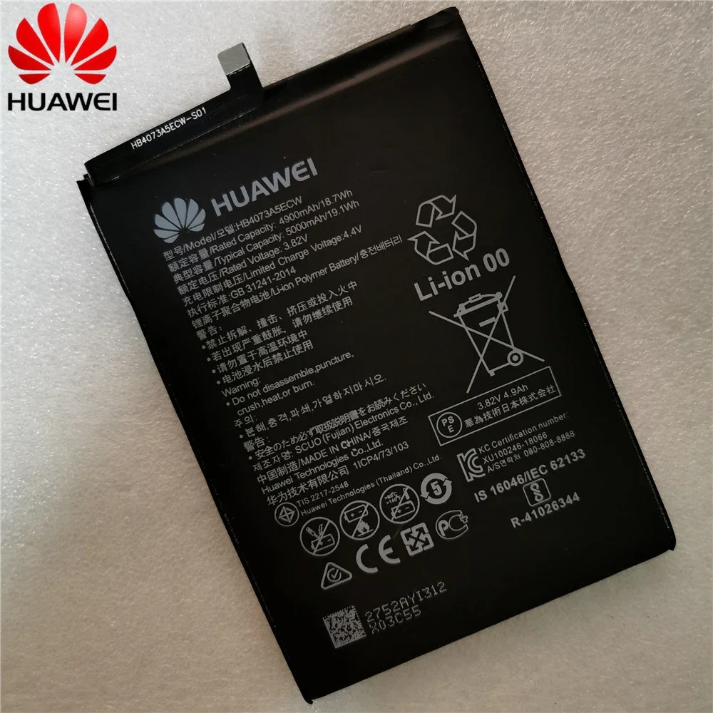 100% Orginal Huawei HB4073A5ECW HB3973A5ECW 5000mAh Battery For HUAWEI Honor Note 10/Honor 8X Max /Mate 20X 20 X EVR-AL00+Tools