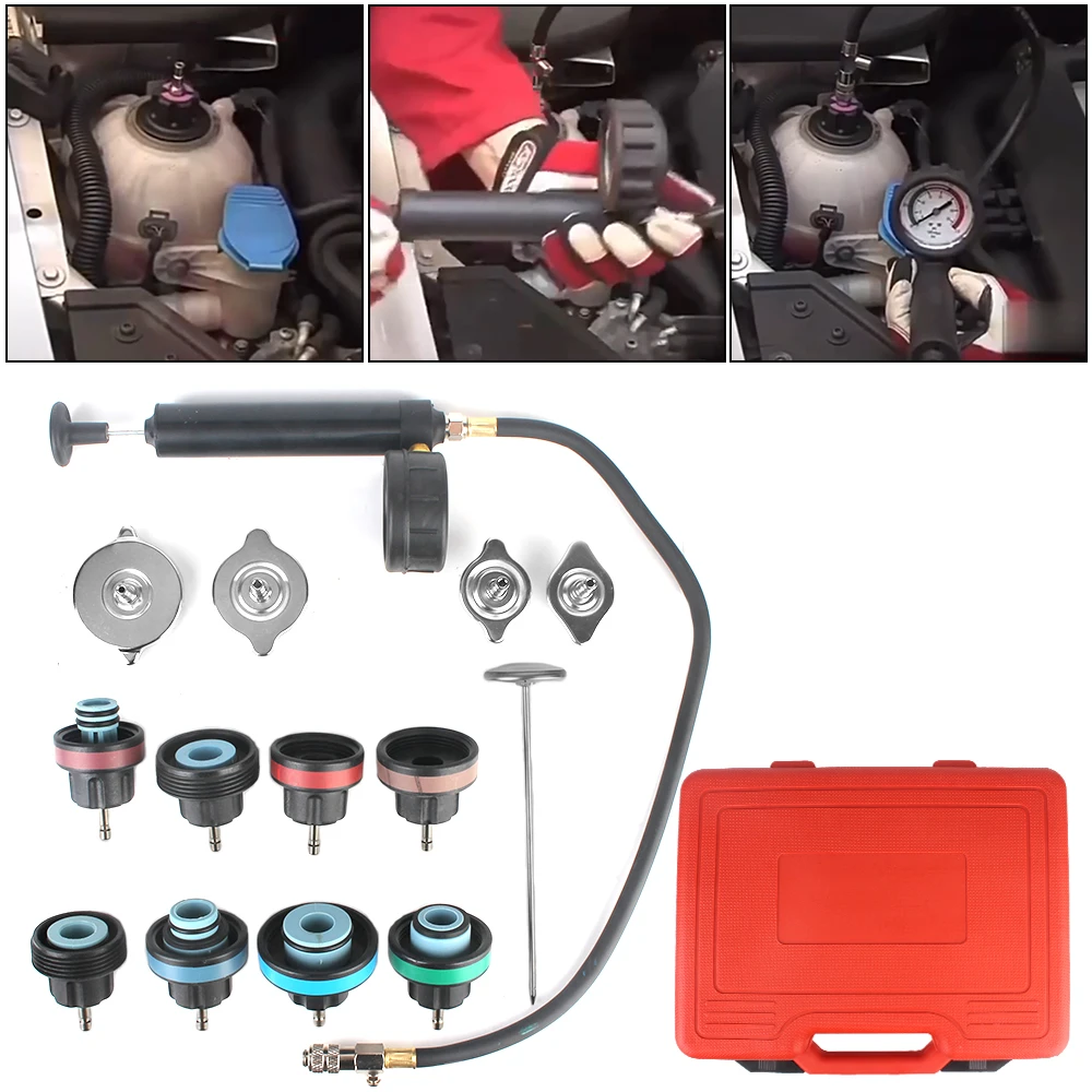 

Car water tank pressure gauge Vacuum Type Cooling System Test Water Tank Leak Detection Detector Tool Radiator Pressure Tester