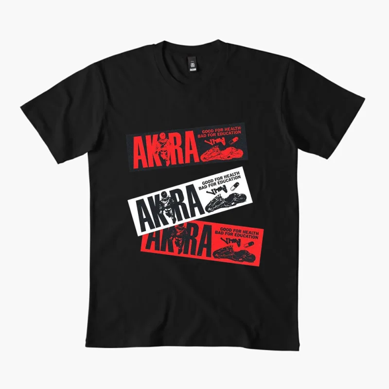 

0310 Vintage Akira Anime T Shirt Cyberpunk Manga City explosion Graphic clothes cyber mecha Neo-Tokyo Streetwear All size tops
