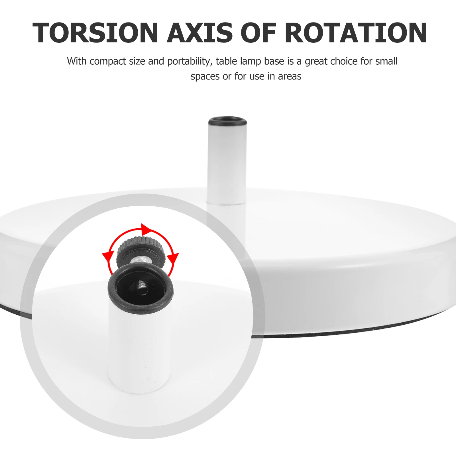 

Sturdy Iron Round Swing Arm Table For Diy Desk Stand Durable Metal Replacement Easy Install Space-Saving Bedside Light Parts