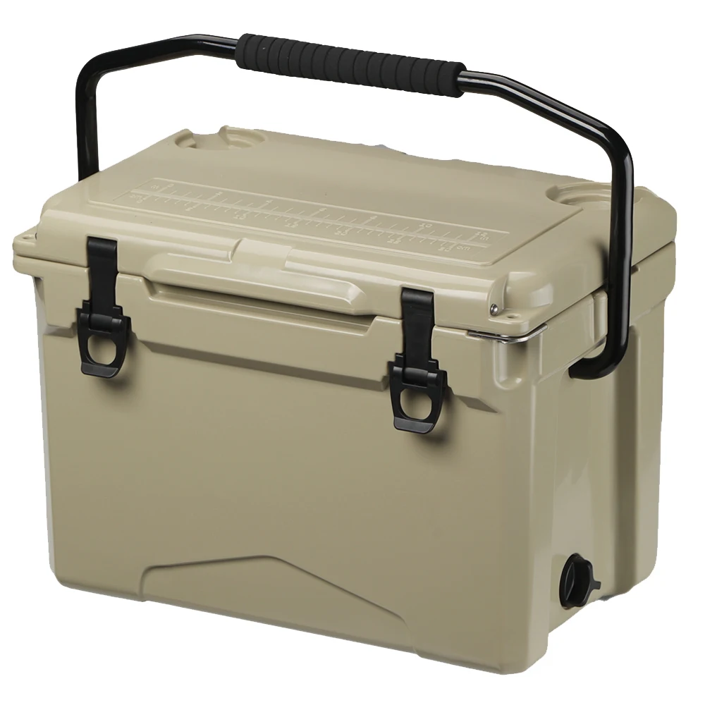 

25QT Portable Cooler Box Modern China Khaki Carton with LLDPE+PU Insulation for Milk & Ice Storage COOLER BOX