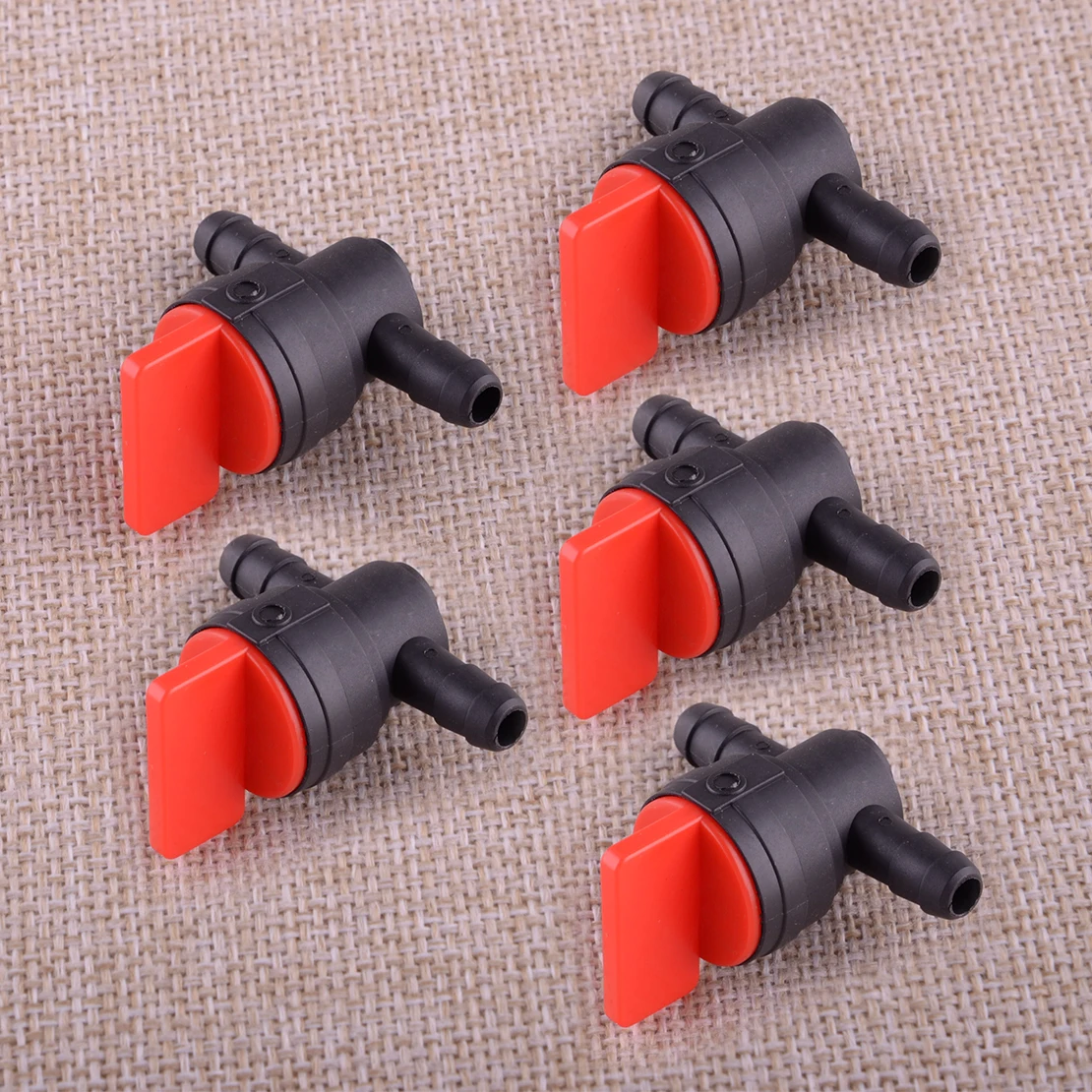 5Pcs Motorcycle 6mm In-Line Petrol Fuel Hose Pipe On-Off Faucet Tap Switch Connector for Universal Scooter Mofa Moped