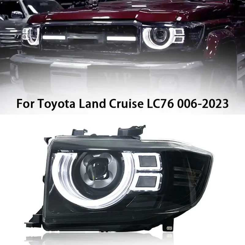 

Автомобильные фары для Toyota Land Cruiser 06-23 LC70 LC72 Светодиодная фара LC76-LC79 Фара Drl Объектив проектора Автомобильные аксессуары
