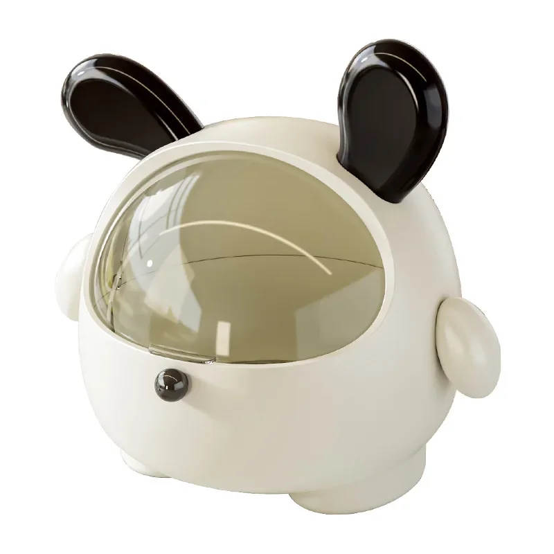 Large Capacity Home Desktop Trash Can with Lid for Storage of Accessories Hair Ties Stationery Snacks