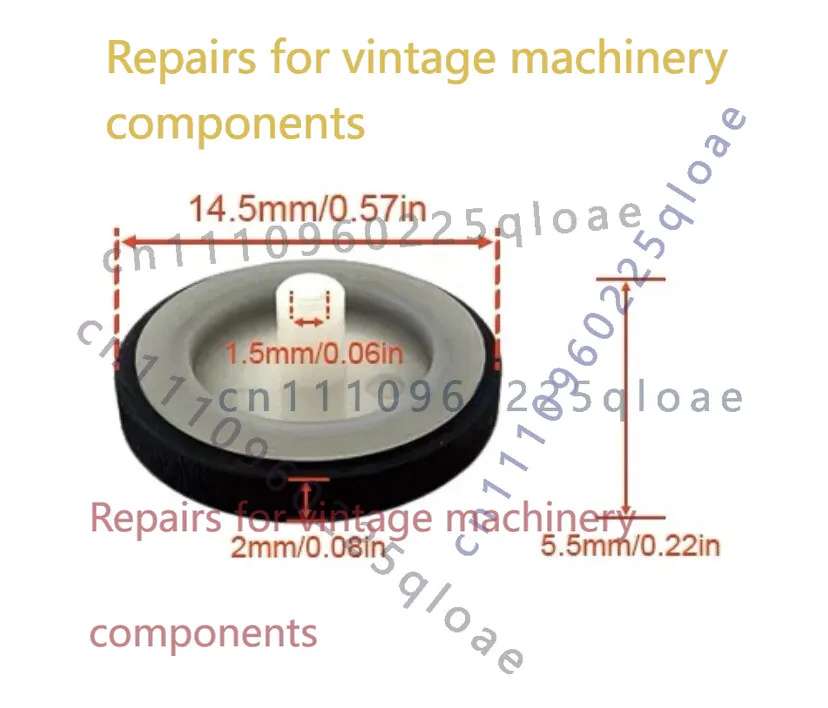 14.5x5.3x1.5mm T-Type Idler Wheel Rubber Ring Replacement For Pioneer Nakamichi Cassette Boombox Tape Deck Repair Spare Part