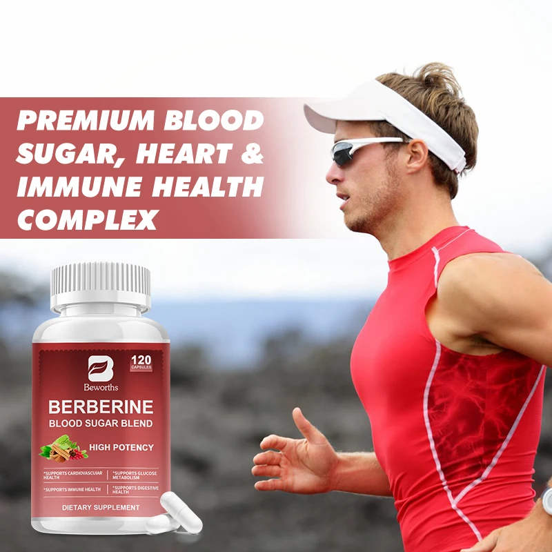 Beworths Bitter Gourd Berberine Capsule Blood Sugar Blend Healthy Cholesterol Blood Sugar and Cardiovascular Function