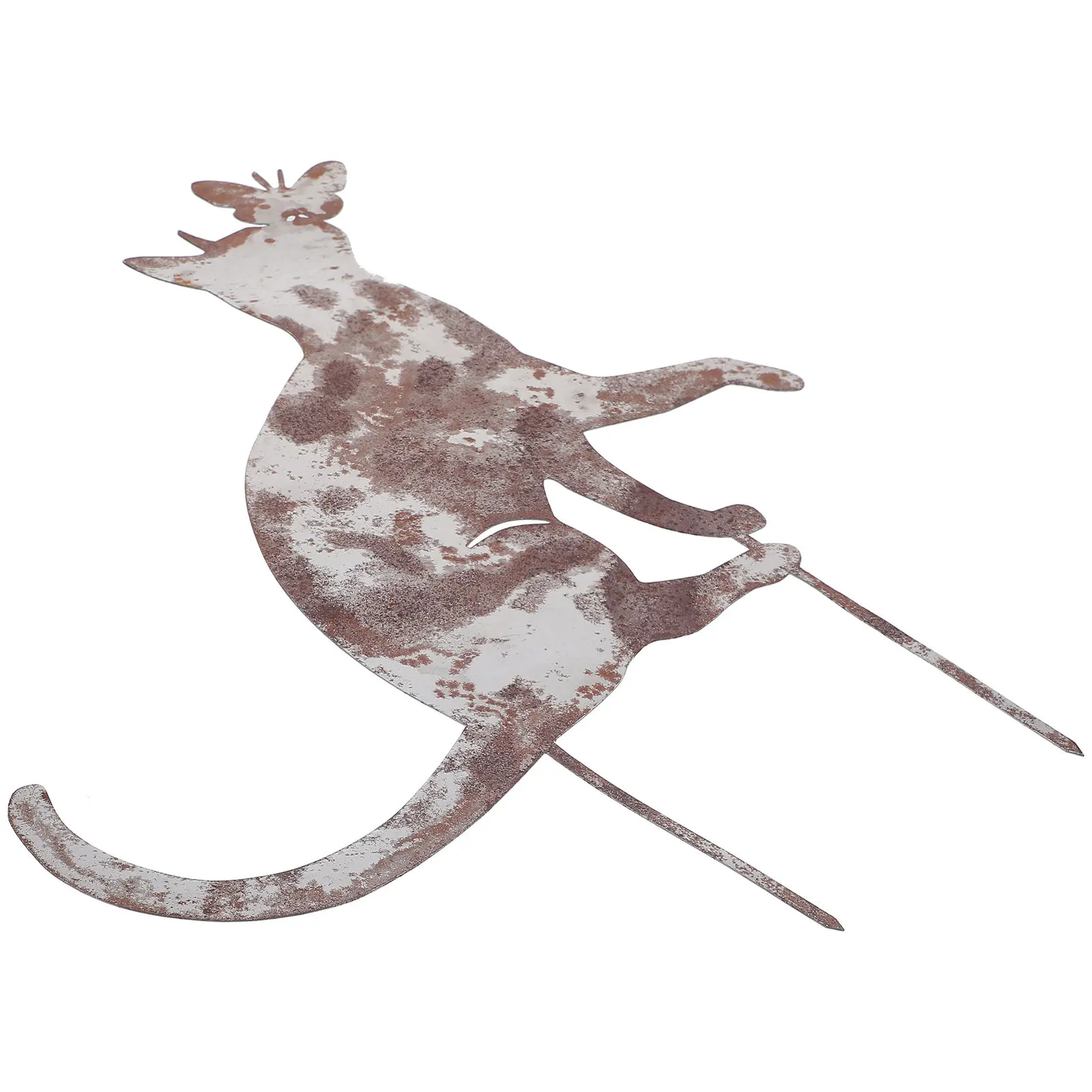 1Pcs Vintage Cat Garden Stake Decorative Iron Cat Sculpture Lawn Ornament Yard Outdoor Statue Nature Lover Gift