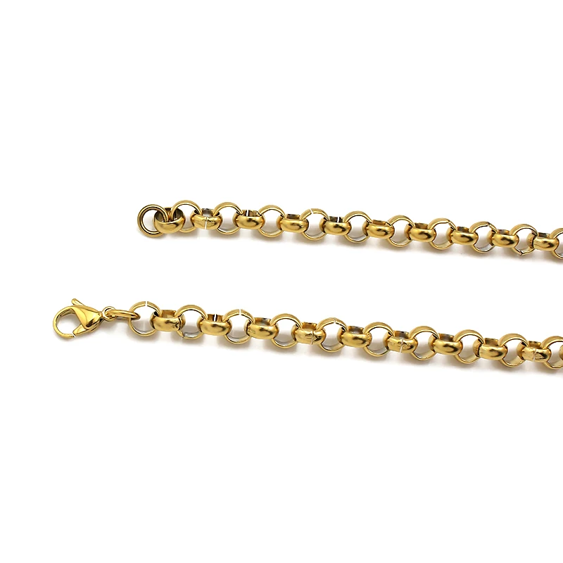 Unisex Fashion 18k gold plated Necklaces women's Sweater chain 316L Stainless Steel Round link Necklace  Aesthetic Jewelry Gifts view 4
