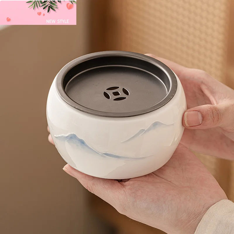 

Ручная роспись горного чая, фарфоровая миска для чая, набор белых чайных посуды, чашка, ручка для мытья чая, посуда для чайной церемонии, подносы для Jianshui