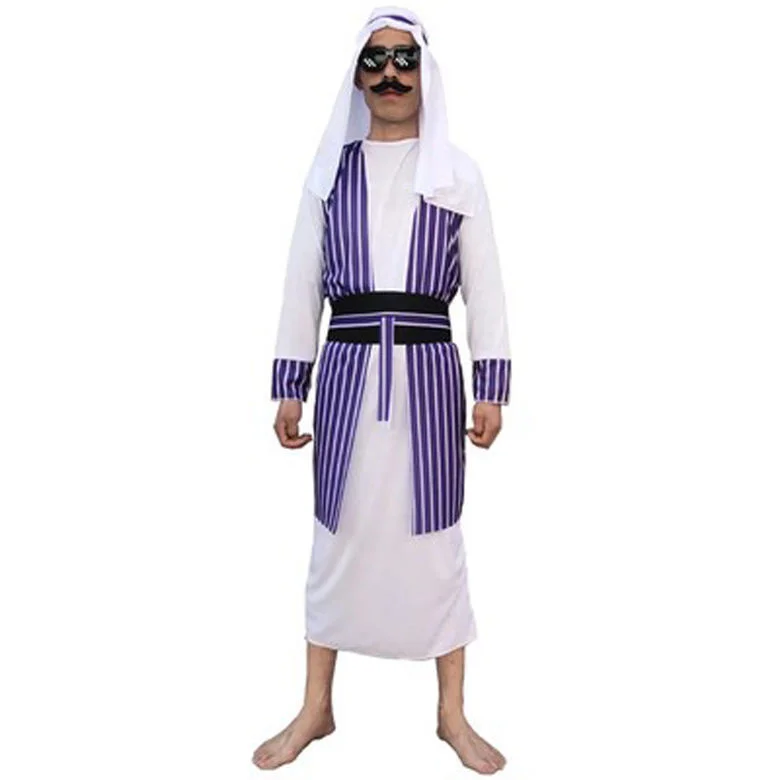 Halloween cosplay performance costumes Arabic clothing Dubai saudi King prince chieftain cosplay party dress set