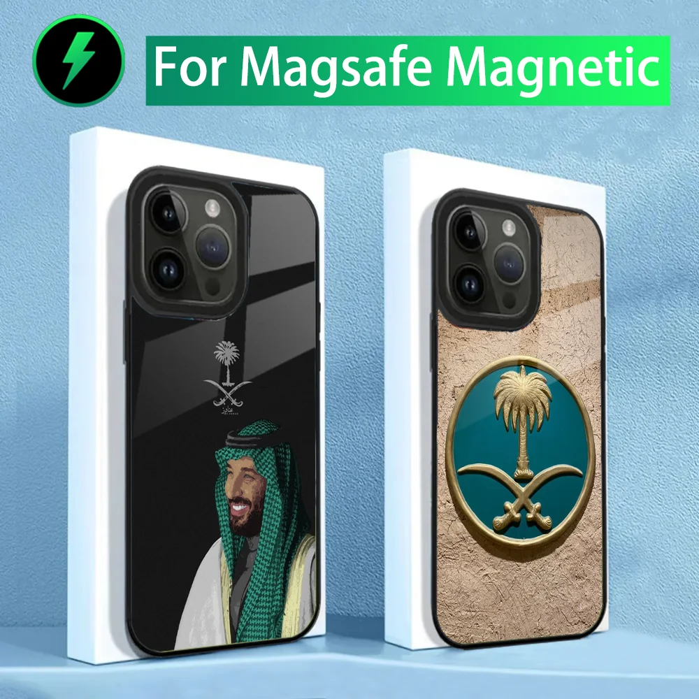 

Kingdom Of Saudi Arabia Flag Phone Case For iPhone 15,14,13,12,11,Plus,Pro,Max Mini Magsafe Magnetic Wireless Charging