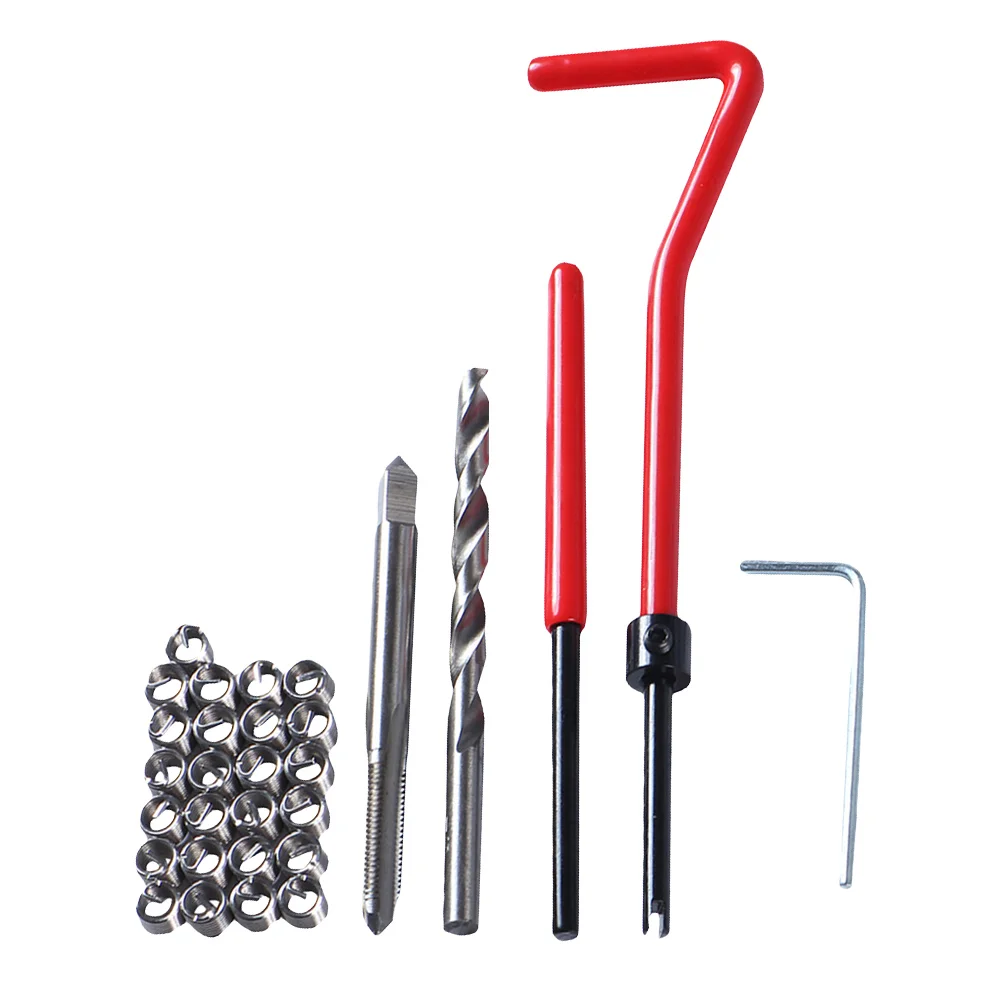 

30 Pcs Thread Helicoil Repair Kit Metric M5 Insert Installation Kit Tool for Automotive Repairs