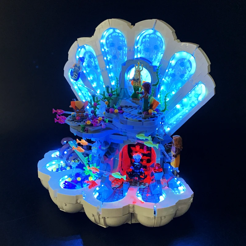 BYB LED Light For 43225 The Little Mermaid Royal Building Blocks Decorative Lamp Remote Control Not Include Lego Building Blocks