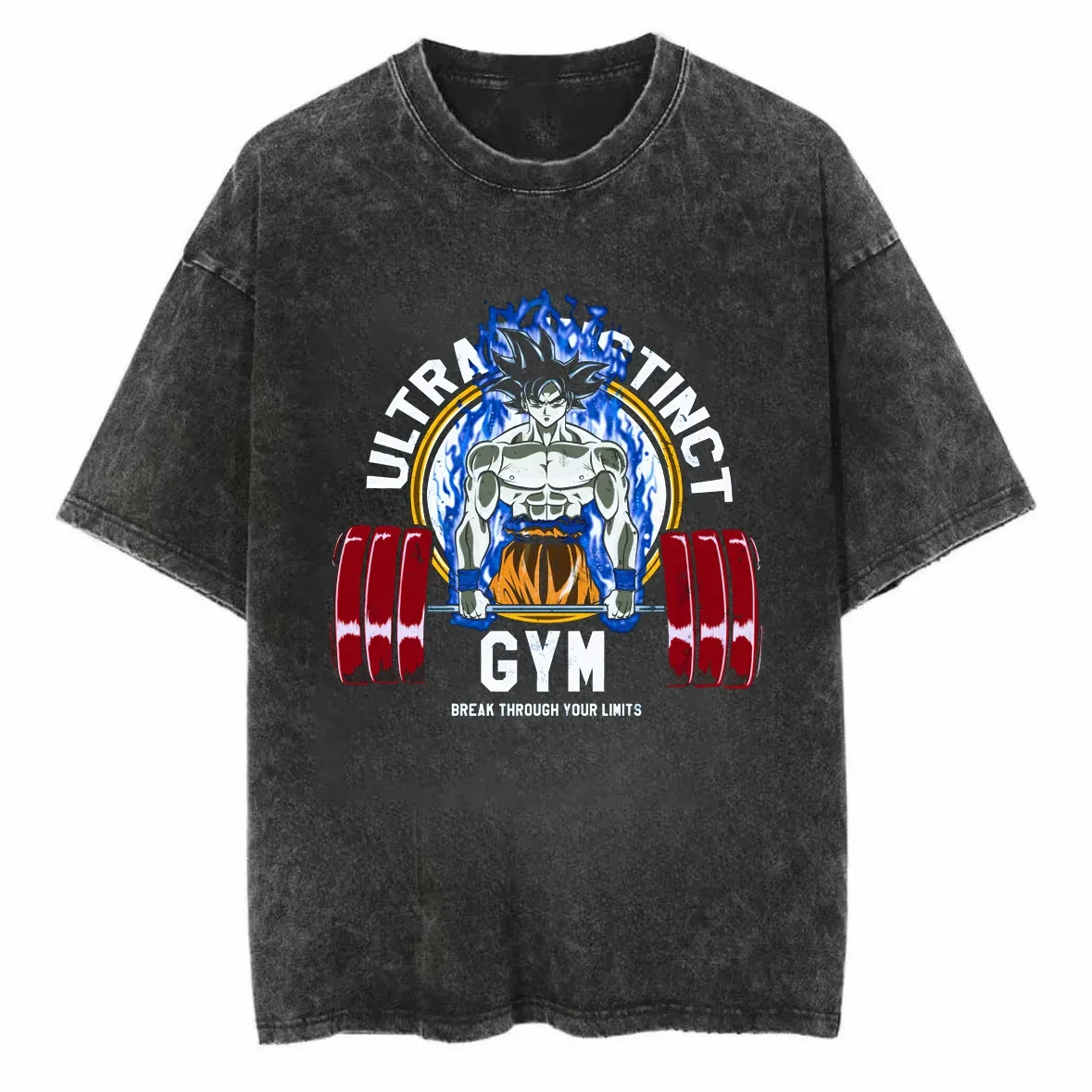 

Dragon Ball Son Goku Anime Harajuku Washed Retro T-shirt Cotton Men Hip Hop Street Wear Oversized Women Short Sleeves Unisex Y2k