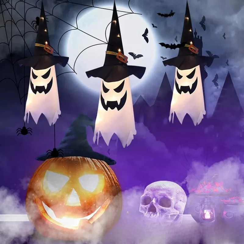 1-9PCS Halloween LED Glowing Spooky Light Decorative Horror Lamp for Party Dress Up Outdoor Bar Home Scene Props Decoration Use