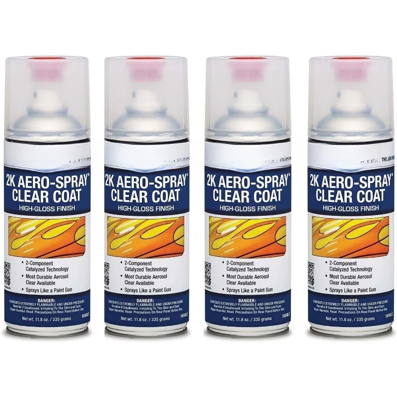 

2k Aerosol Spray | Clear Coat Automotive Paint Aerosol Spray with Long-lasting and Durable Finish 11.8 Oz Can | Clear C