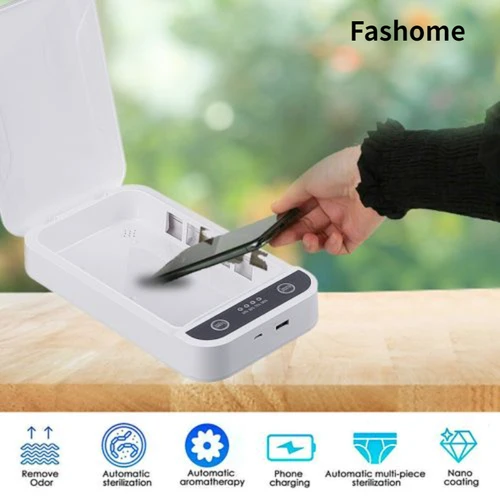 UV 살균기 상자 소독 박테리아 방지 기계, 아로마 테라피 상자, 99.9% 6 가지 세균 및 바이러스, 신뢰할 수 있는 인증 