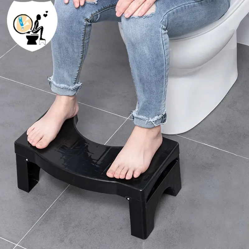 Bathroom Toilet Stool,Collapsible Toilet Squatty Step Stool With Anti-slip Surface for Adult Squat Seat Toilet Foot Stool