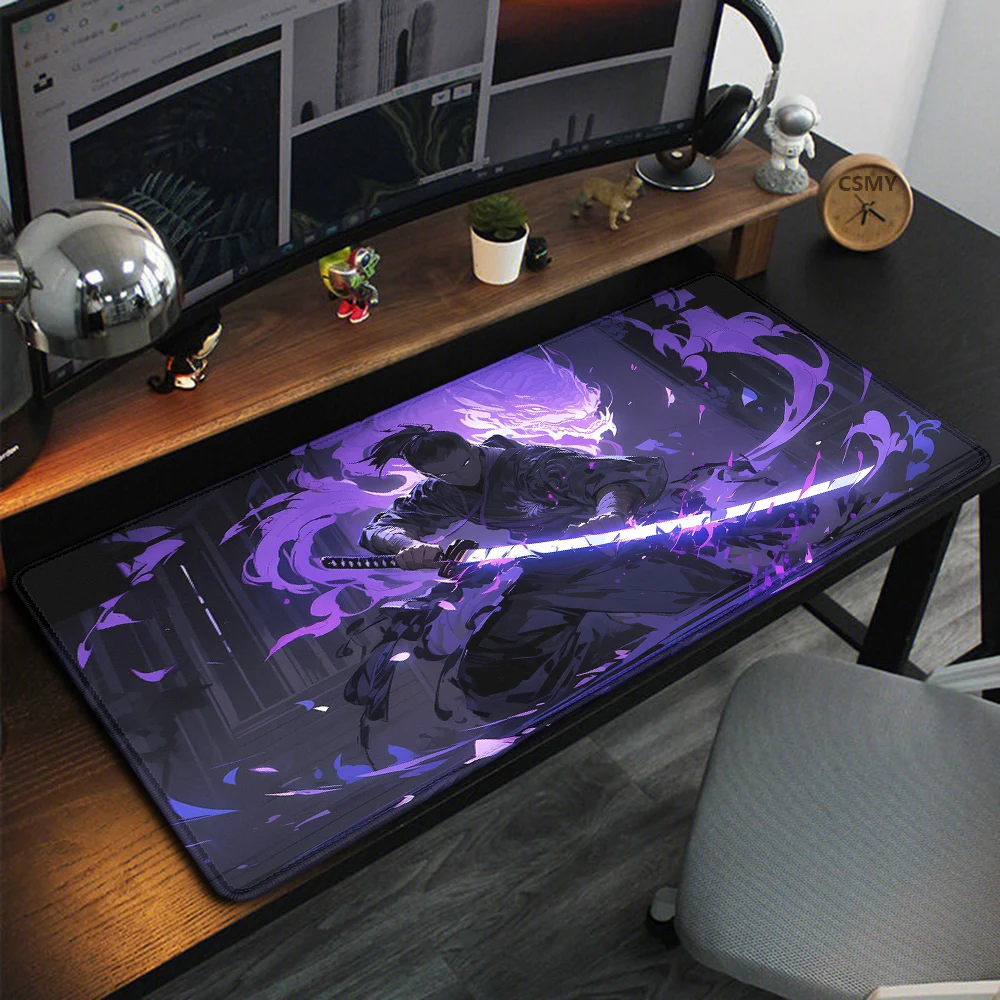 S-Samurai Mouse Pad Speed Office Accessories Gamer Keyboard Mousepad Cabinet Gaming Pc Mats Desk Large Mause Carpet