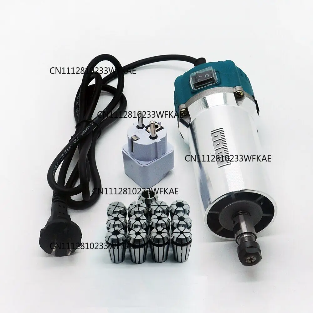 Wood Router Air Cooled 1500W Spindle Motor Diameter 64mm ER11 Collet Chuck for Aluminum Carve Milling Engraving Cutting Machine