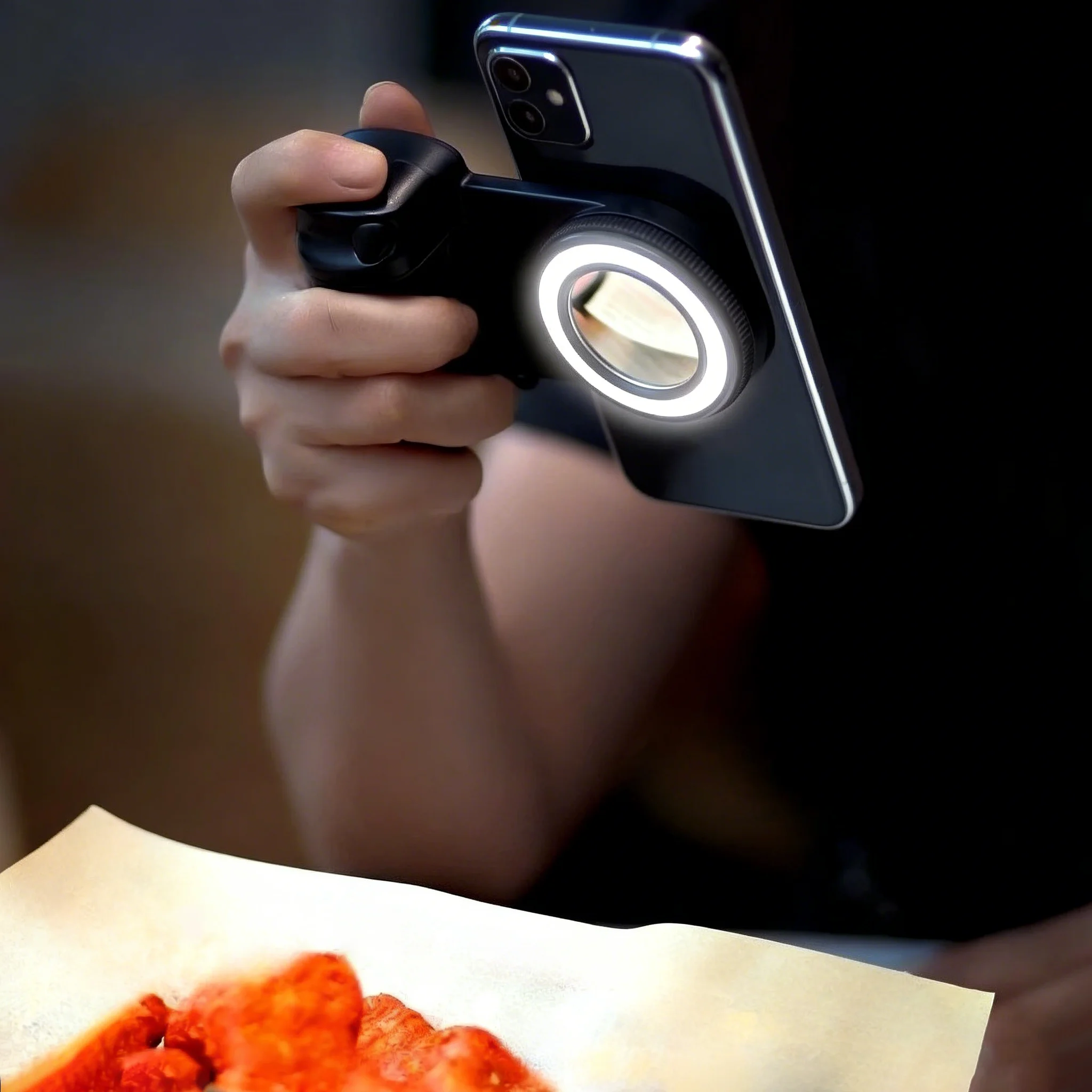 مقبض سيلفي للهاتف الذكي، مقبض مصراع كاميرا BT، مثبت صور الكاميرا مع ضوء ملء للهاتف Android ISO