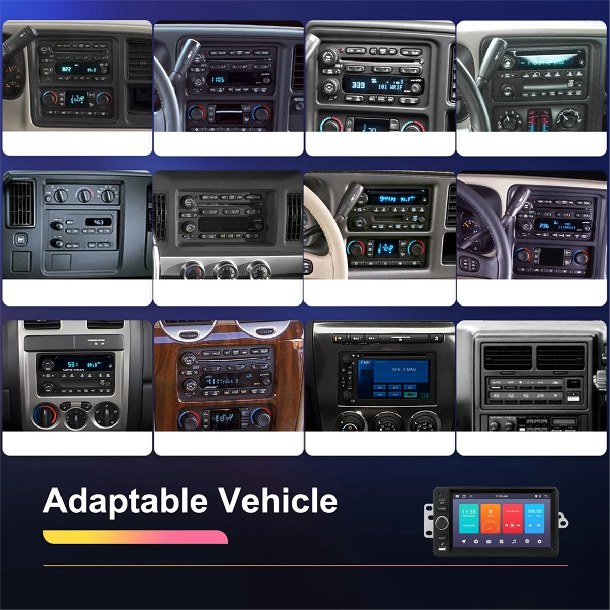 

M53K_7-дюймовая автомобильная стереосистема для Chevrolet GMC Hummer Bluetooth WIFI плеер 2 и 64G