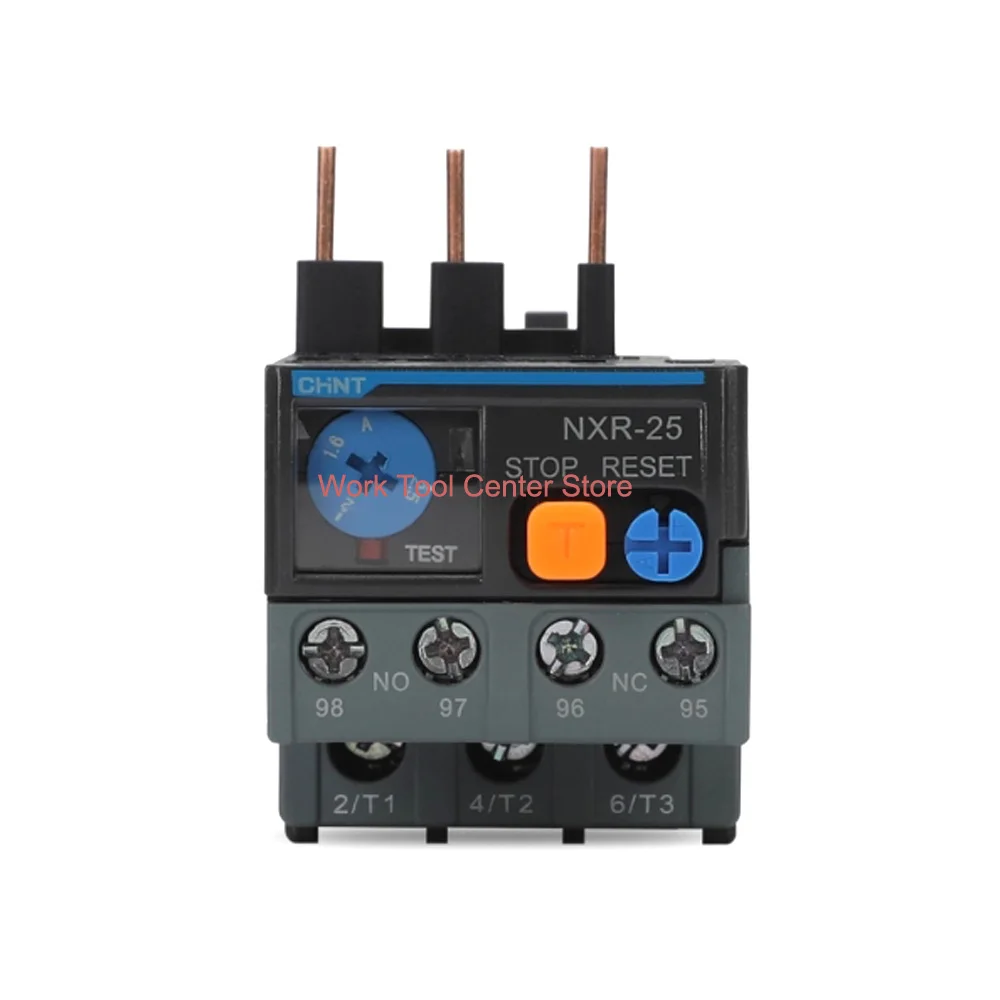 Original Voltage Thermal Relay Module NXR-25 NXR-38 Current 0.1-0.16-0.25-0.4-0.63-1-1.6-2.5A Contactor NXC CJX2 Din Rail Chint