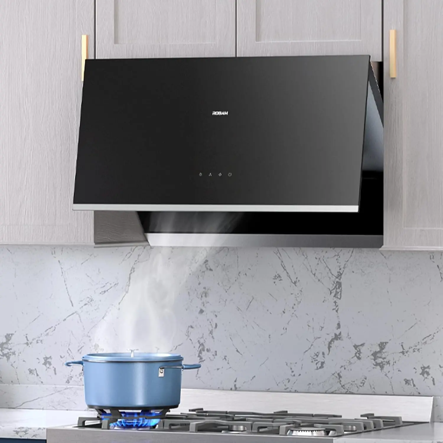 

30 Inch Range Hood – 850 CFM, Quiet Brushless Motor, Touch Control, Wash-Free Diamond Filter, 3 Speed, LED Lights,, Customized
