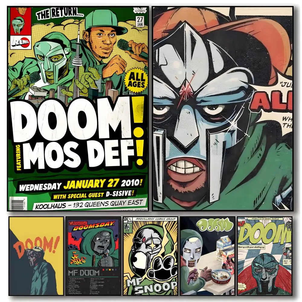 Underground rapper MF DOOM Poster Aesthetic Dorm & Bedroom Wall Art Decor