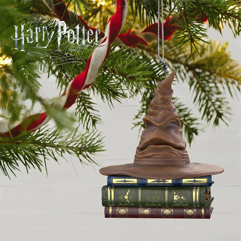 Harrise Magician Boy Magic Hat Resin Decorative Pendant Potter Talking Christmas Tree Decorations Craft Display Gift Wholesale