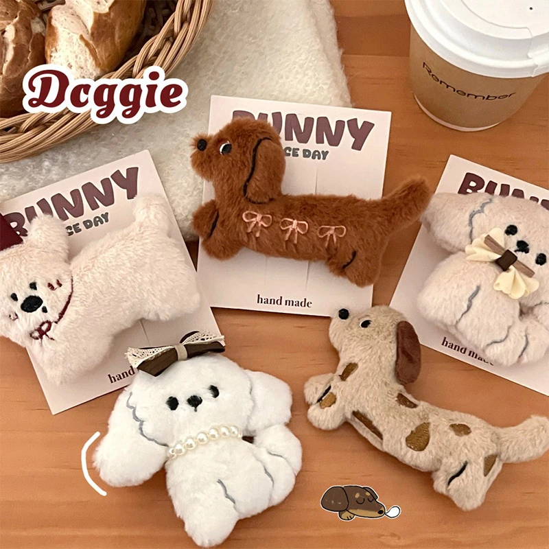 Simpatico cartone animato salsiccia cucciolo fermaglio per capelli accessorio per capelli Kawaii per donne ragazze fermaglio per capelli versatile moda fermaglio per capelli spezzato regali