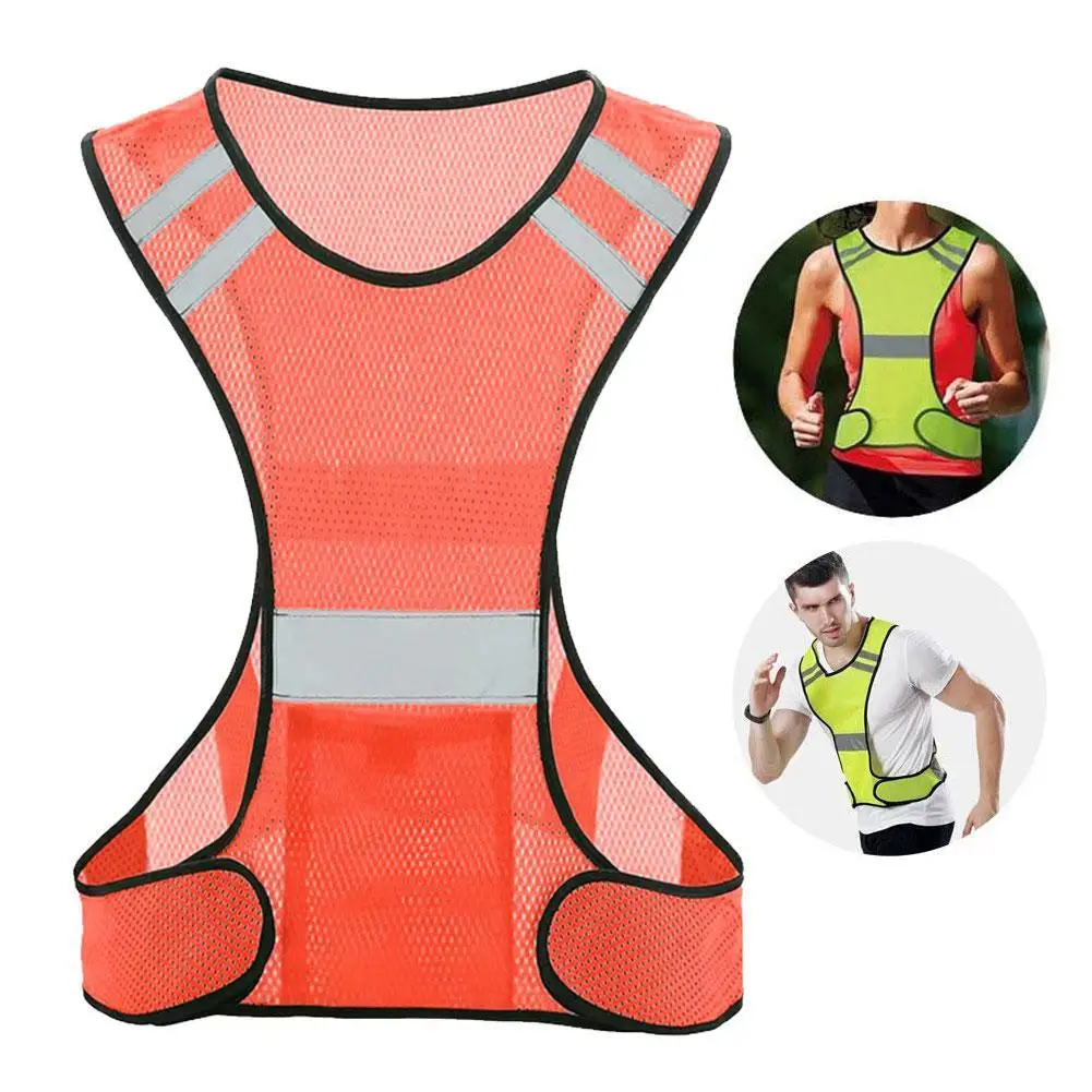 Universal Reflective Vest Safety Running Gear with Pocket High Visibility for Running Cycling Walking For Women Men 3 Colors