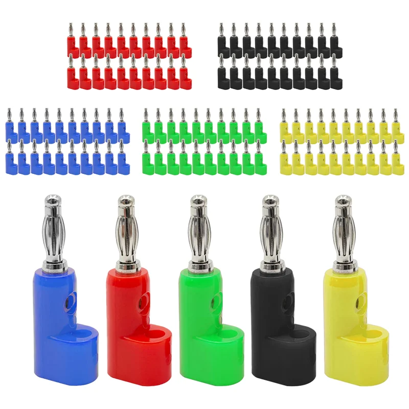 20/80/200PCS 4MM Banana Plug Stackable Terminal Binding Post Electrical Component DIY Tools 5 Colors