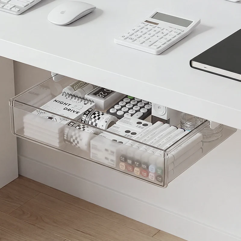 Desktop Space Saving Under Desk Drawer Smooth Glide Pull Out Tray Organizes Phones Documents and Office Supplies Neatly