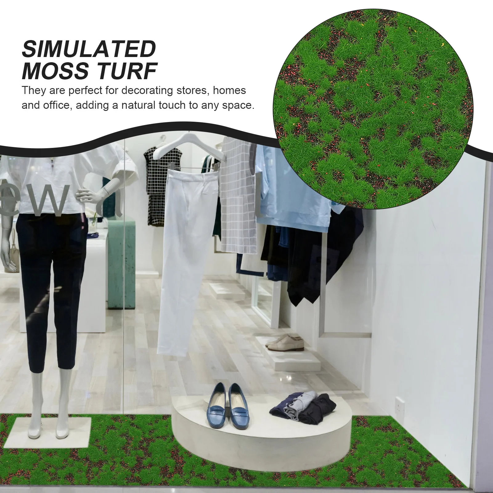 

Artificial Moss Green Lawn Simulation Fake Plants for Patio Home Office Garden Decoration Indoor Outdoor Landscaping