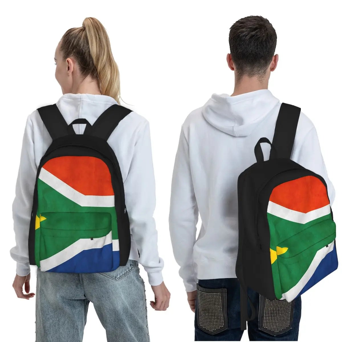 South Africa Flag National Flag Of South Africa Student Backpack School Bag  for Men Women Fashion Bookbag Shoulder Bags