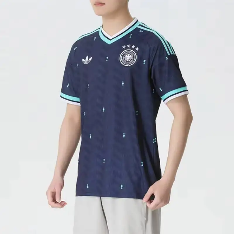 Hot Adidas Clover Germany Team Shirt Men's Training Short Sleeve Cross Football Suit JN2074