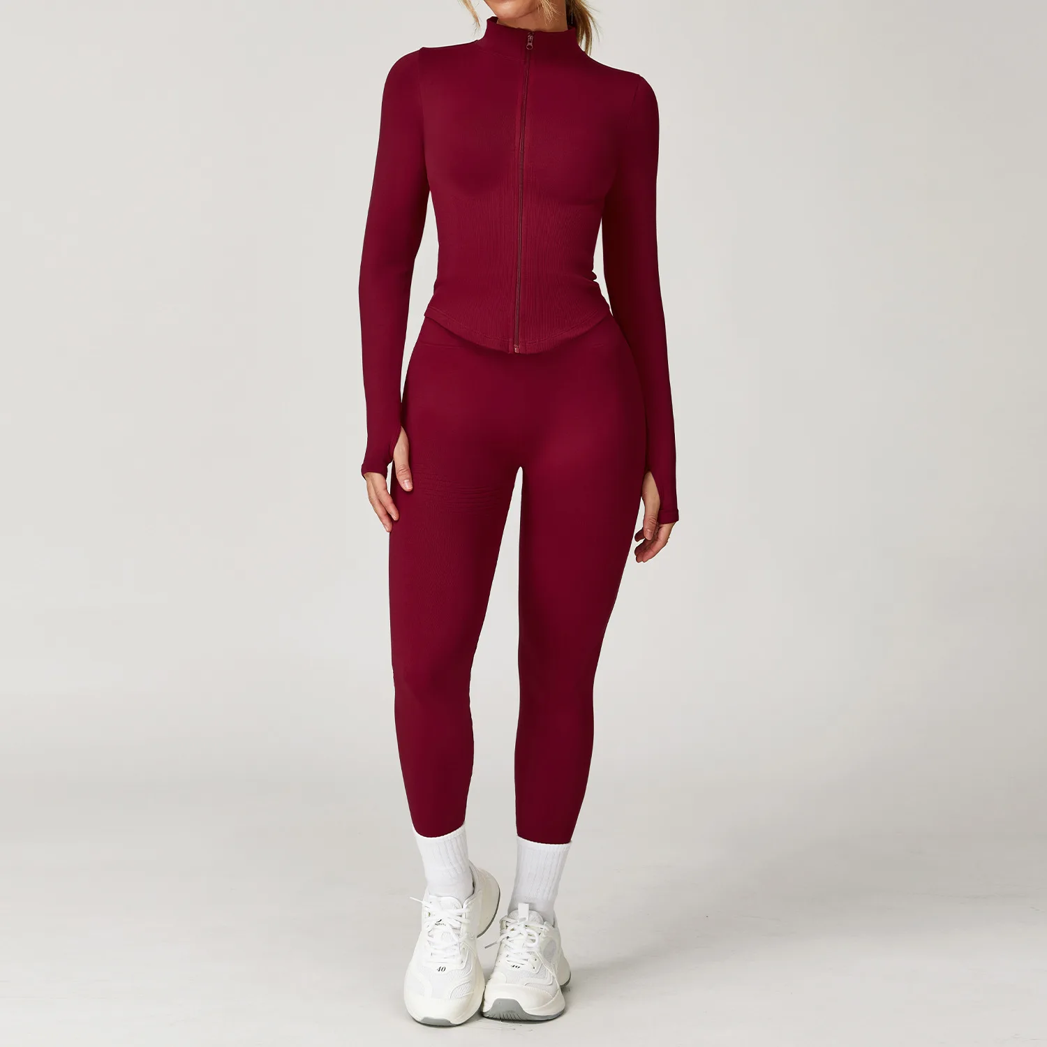 2/3/4PCS Yoga Set For Women Yoga Suits Gym Clothes Sportswear Seamless Fitness Long Sleeved Tracksuits Sports Bra Gym Leggings