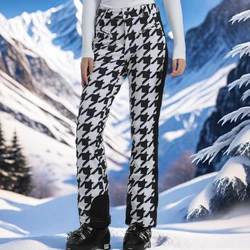 2025 New Women Skiing Pants Winter Warm Waterproof Sweat Pants Mountain Ski High Elasticity Snow Trousers Female Slim Overalls