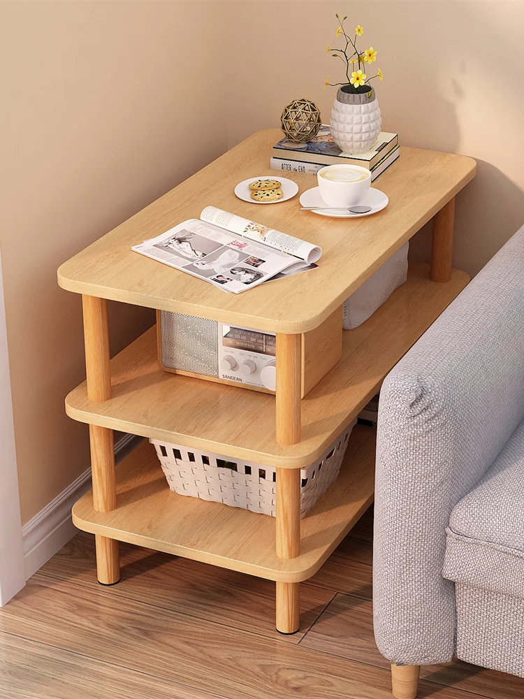 Living room sofa side cabinet, household bedside square table, mini small house, side table, small coffee table