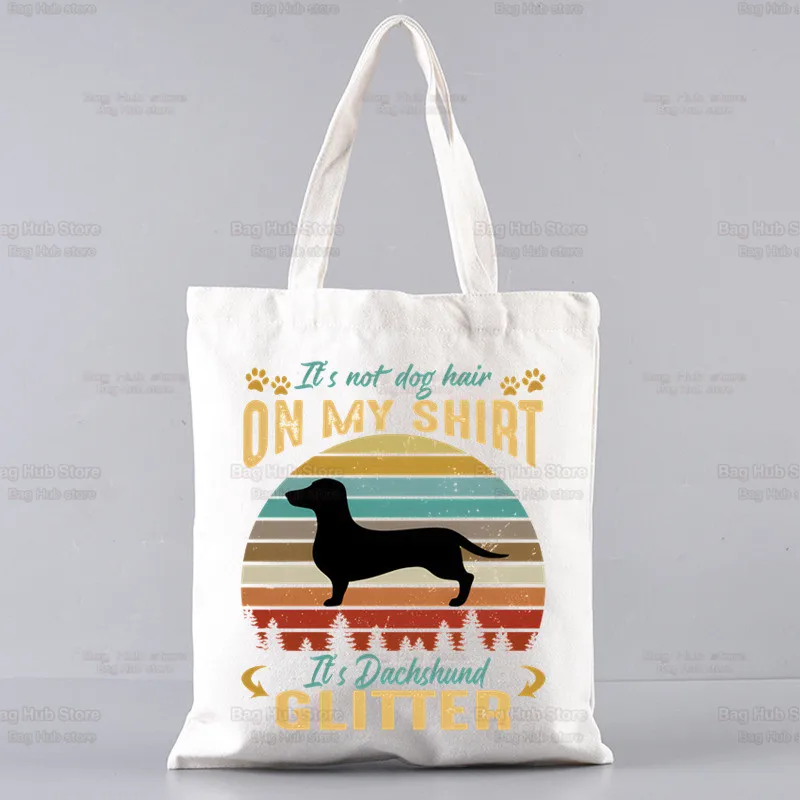 Anatomy Dachshund Dog I Do What I Want Shopping Bag Women Pattern Handbag Casual Large Top-handle Bags for Women